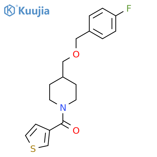4-{(4-fluorophenyl)methoxymethyl}-1-(thiophene-3-carbonyl)piperidine structure