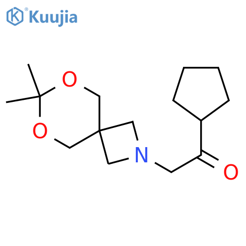 2-cyclopentyl-1-{7,7-dimethyl-6,8-dioxa-2-azaspiro3.5nonan-2-yl}ethan-1-one structure