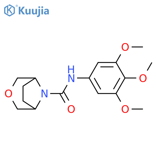 N-(3,4,5-trimethoxyphenyl)-3-oxa-8-azabicyclo[3.2.1]octane-8-carboxamide structure