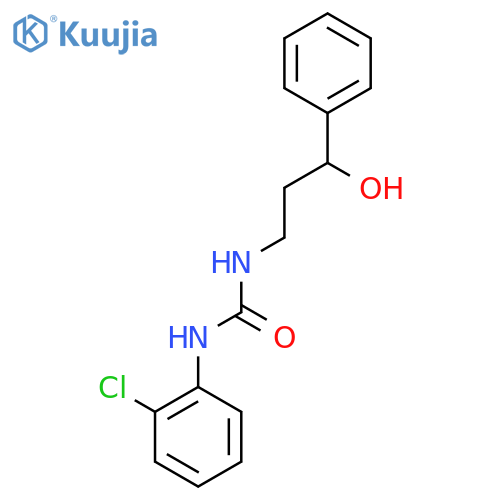 3-(2-chlorophenyl)-1-(3-hydroxy-3-phenylpropyl)urea structure