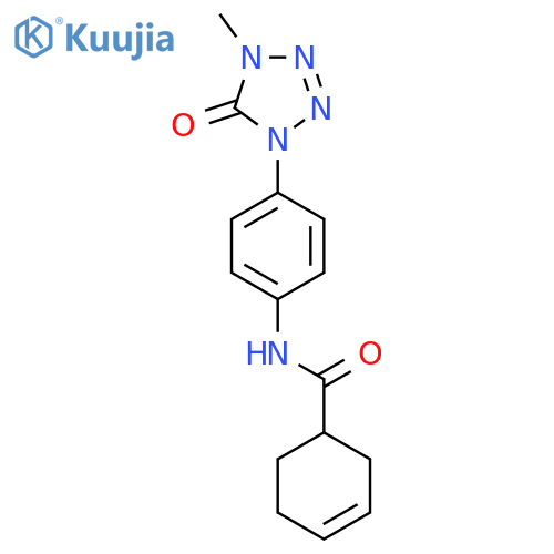 N-4-(4-methyl-5-oxo-4,5-dihydro-1H-1,2,3,4-tetrazol-1-yl)phenylcyclohex-3-ene-1-carboxamide structure