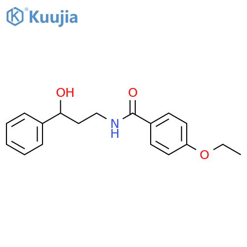 4-ethoxy-N-(3-hydroxy-3-phenylpropyl)benzamide structure