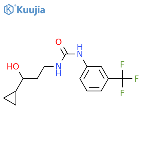 3-(3-cyclopropyl-3-hydroxypropyl)-1-3-(trifluoromethyl)phenylurea structure