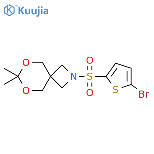 2-[(5-bromothiophen-2-yl)sulfonyl]-7,7-dimethyl-6,8-dioxa-2-azaspiro[3.5]nonane structure