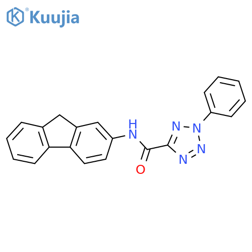 N-(9H-fluoren-2-yl)-2-phenyl-2H-1,2,3,4-tetrazole-5-carboxamide structure