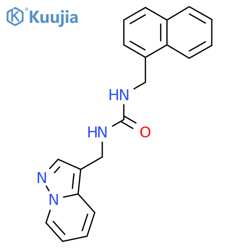 1-(naphthalen-1-yl)methyl-3-({pyrazolo1,5-apyridin-3-yl}methyl)urea structure