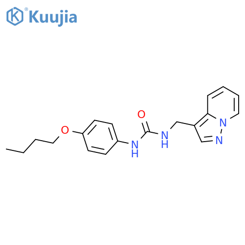 1-(4-butoxyphenyl)-3-({pyrazolo1,5-apyridin-3-yl}methyl)urea structure