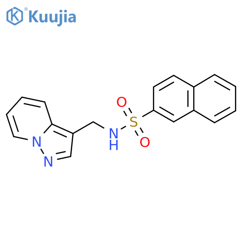 N-({pyrazolo1,5-apyridin-3-yl}methyl)naphthalene-2-sulfonamide structure