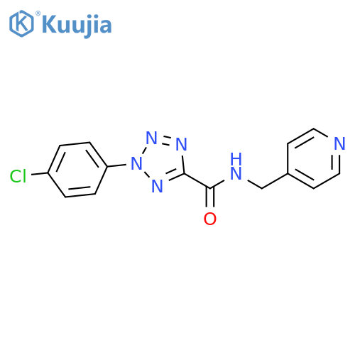 2-(4-chlorophenyl)-N-(pyridin-4-yl)methyl-2H-1,2,3,4-tetrazole-5-carboxamide structure