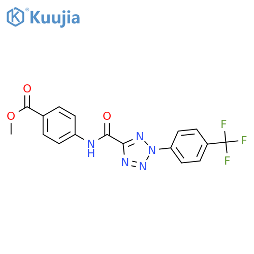 methyl 4-{2-4-(trifluoromethyl)phenyl-2H-1,2,3,4-tetrazole-5-amido}benzoate structure