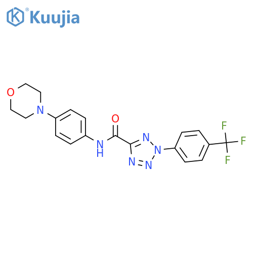 N-4-(morpholin-4-yl)phenyl-2-4-(trifluoromethyl)phenyl-2H-1,2,3,4-tetrazole-5-carboxamide structure