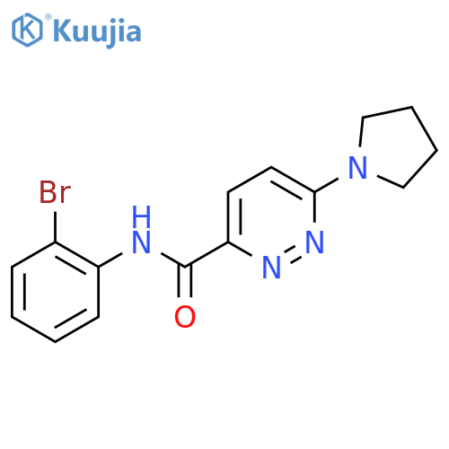 N-(2-bromophenyl)-6-(pyrrolidin-1-yl)pyridazine-3-carboxamide structure