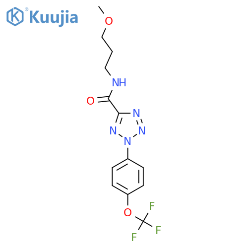 N-(3-methoxypropyl)-2-4-(trifluoromethoxy)phenyl-2H-1,2,3,4-tetrazole-5-carboxamide structure