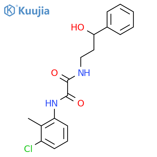 N-(3-chloro-2-methylphenyl)-N'-(3-hydroxy-3-phenylpropyl)ethanediamide structure
