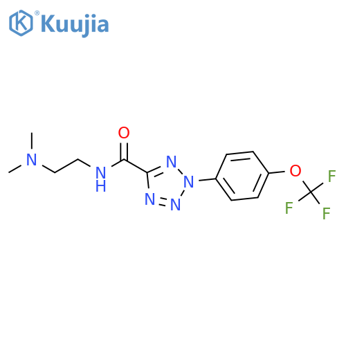 N-2-(dimethylamino)ethyl-2-4-(trifluoromethoxy)phenyl-2H-1,2,3,4-tetrazole-5-carboxamide structure