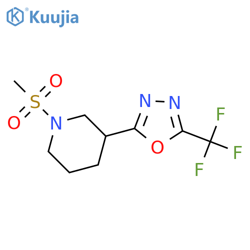 1-methanesulfonyl-3-5-(trifluoromethyl)-1,3,4-oxadiazol-2-ylpiperidine structure