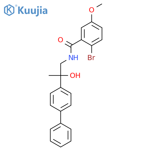 N-(2-{1,1'-biphenyl-4-yl}-2-hydroxypropyl)-2-bromo-5-methoxybenzamide structure