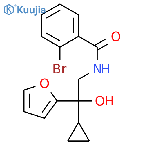 2-bromo-N-2-cyclopropyl-2-(furan-2-yl)-2-hydroxyethylbenzamide structure