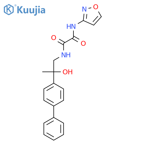 N'-(2-{[1,1'-biphenyl]-4-yl}-2-hydroxypropyl)-N-(1,2-oxazol-3-yl)ethanediamide structure