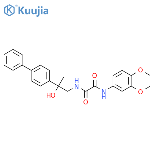 N'-(2-{1,1'-biphenyl-4-yl}-2-hydroxypropyl)-N-(2,3-dihydro-1,4-benzodioxin-6-yl)ethanediamide structure