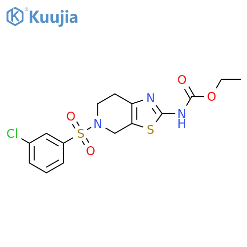 ethyl N-5-(3-chlorobenzenesulfonyl)-4H,5H,6H,7H-1,3thiazolo5,4-cpyridin-2-ylcarbamate structure