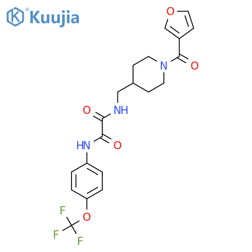 N-{1-(furan-3-carbonyl)piperidin-4-ylmethyl}-N'-4-(trifluoromethoxy)phenylethanediamide structure