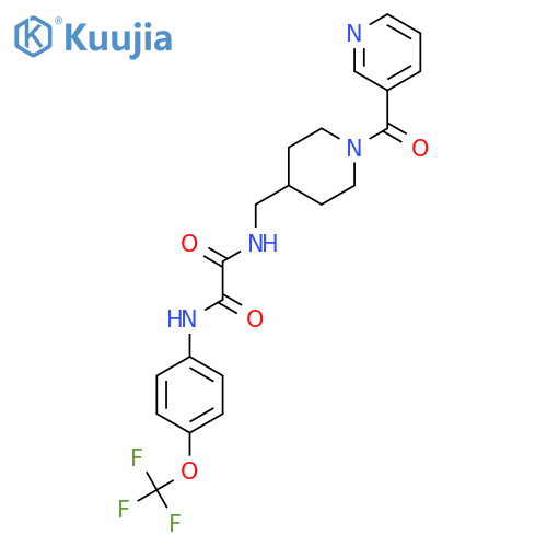 N-{1-(pyridine-3-carbonyl)piperidin-4-ylmethyl}-N'-4-(trifluoromethoxy)phenylethanediamide structure