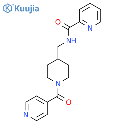 N-{1-(pyridine-4-carbonyl)piperidin-4-ylmethyl}pyridine-2-carboxamide structure