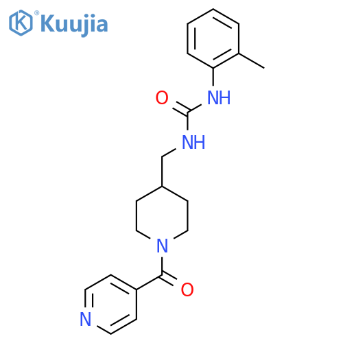 1-(2-methylphenyl)-3-{1-(pyridine-4-carbonyl)piperidin-4-ylmethyl}urea structure