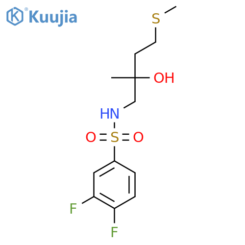 2-(3,4-difluorobenzenesulfonamido)methyl-4-(methylsulfanyl)butan-2-ol structure