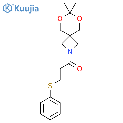 1-{7,7-dimethyl-6,8-dioxa-2-azaspiro3.5nonan-2-yl}-3-(phenylsulfanyl)propan-1-one structure