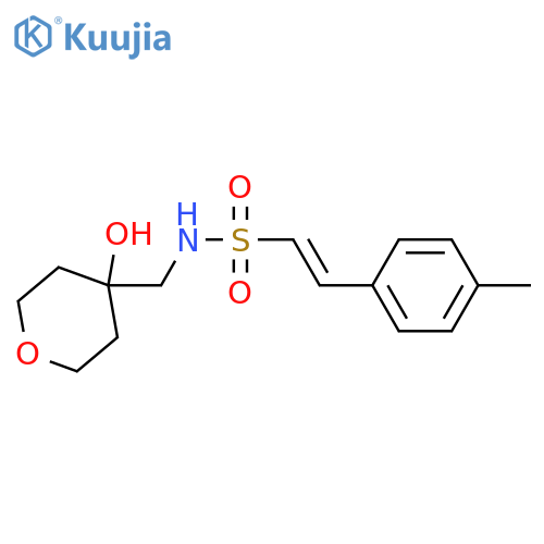 (E)-N-[(4-hydroxyoxan-4-yl)methyl]-2-(4-methylphenyl)ethene-1-sulfonamide structure