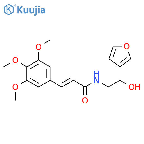 (2E)-N-[2-(furan-3-yl)-2-hydroxyethyl]-3-(3,4,5-trimethoxyphenyl)prop-2-enamide structure