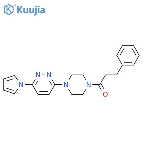 (2E)-3-phenyl-1-{4-[6-(1H-pyrrol-1-yl)pyridazin-3-yl]piperazin-1-yl}prop-2-en-1-one structure