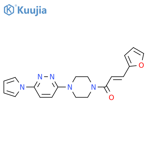 (2E)-3-(furan-2-yl)-1-{4-[6-(1H-pyrrol-1-yl)pyridazin-3-yl]piperazin-1-yl}prop-2-en-1-one structure