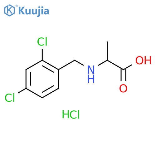 2-{(2,4-dichlorophenyl)methylamino}propanoic acid hydrochloride structure