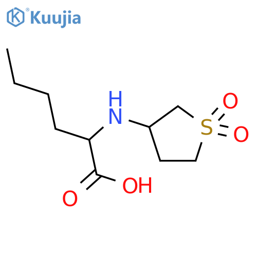 2-((1,1-dioxidotetrahydrothiophen-3-yl)amino)hexanoic acid structure
