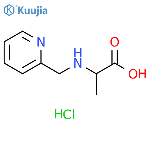2-{[(pyridin-2-yl)methyl]amino}propanoic acid hydrochloride structure