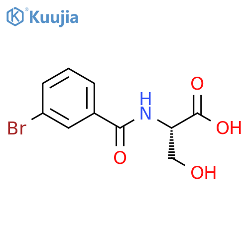 2-(3-bromophenyl)formamido-3-hydroxypropanoic acid structure