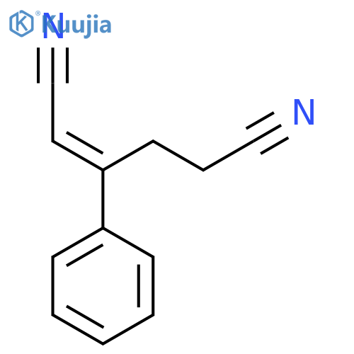 2-Hexenedinitrile, 3-phenyl-, (2E)- structure