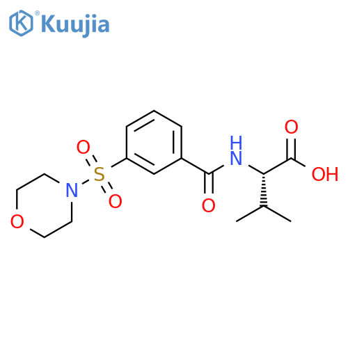 3-methyl-2-{[3-(morpholine-4-sulfonyl)phenyl]formamido}butanoic acid structure