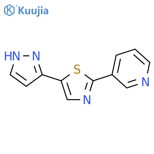 3-[5-(1H-pyrazol-5-yl)-1,3-thiazol-2-yl]pyridine structure