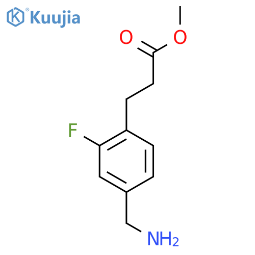 methyl 3-4-(aminomethyl)-2-fluorophenylpropanoate structure