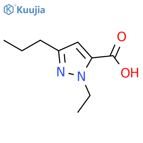 1-ethyl-3-propyl-1H-pyrazole-5-carboxylic acid structure