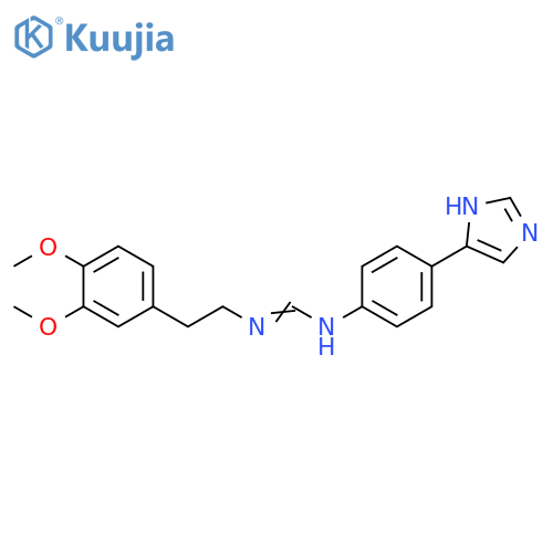 Methanimidamide,N-[2-(3,4-dimethoxyphenyl)ethyl]-N'-[4-(1H-imidazol-4-yl)phenyl]- structure
