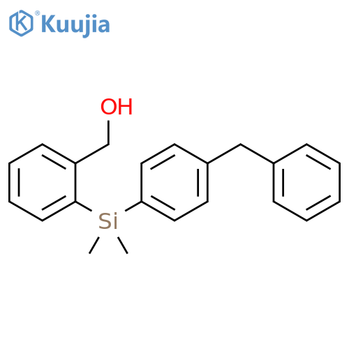 {2-(4-Benzylphenyl)dimethylsilylphenyl}methanol structure