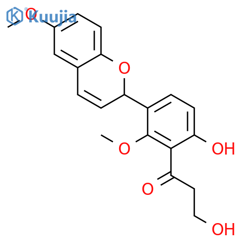 (S)-3-hydroxy-1-[6-hydroxy-2-methoxy-3-(6-methoxy-2H-chromen-2-yl)phenyl]propan-1-one structure