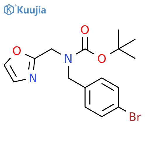 TERT-BUTYL 4-BROMOBENZYL(OXAZOL-2-YLMETHYL)CARBAMATE structure