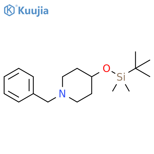 Piperidine, 4-[[(1,1-dimethylethyl)dimethylsilyl]oxy]-1-(phenylmethyl)- structure