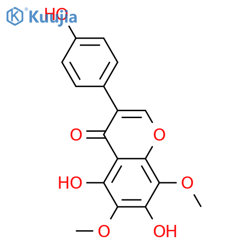 4H-1-Benzopyran-4-one,5,7-dihydroxy-3-(4-hydroxyphenyl)-6,8-dimethoxy- structure